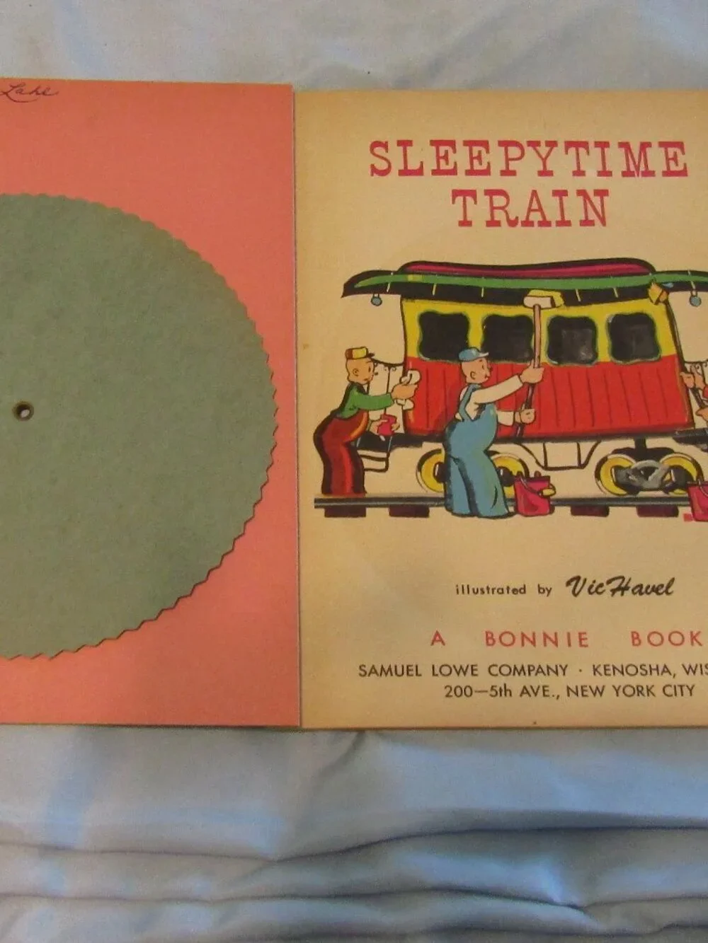 Lot 4 Vintage 1956 BONNIE ACTION BOOKS 1950s GINGERBREAD MAN-WHO EVER SAW?-TRAIN